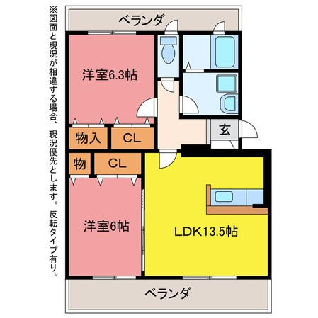 エスポワール美園の物件間取画像